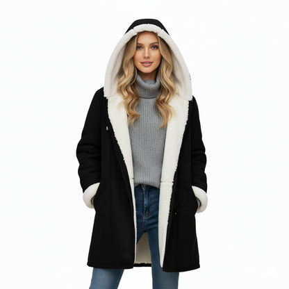 Warm Hooded Coat | Women's Mid-Length Winter Coats 1