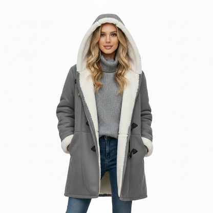 Warm Hooded Coat | Women's Mid-Length Winter Coats 2