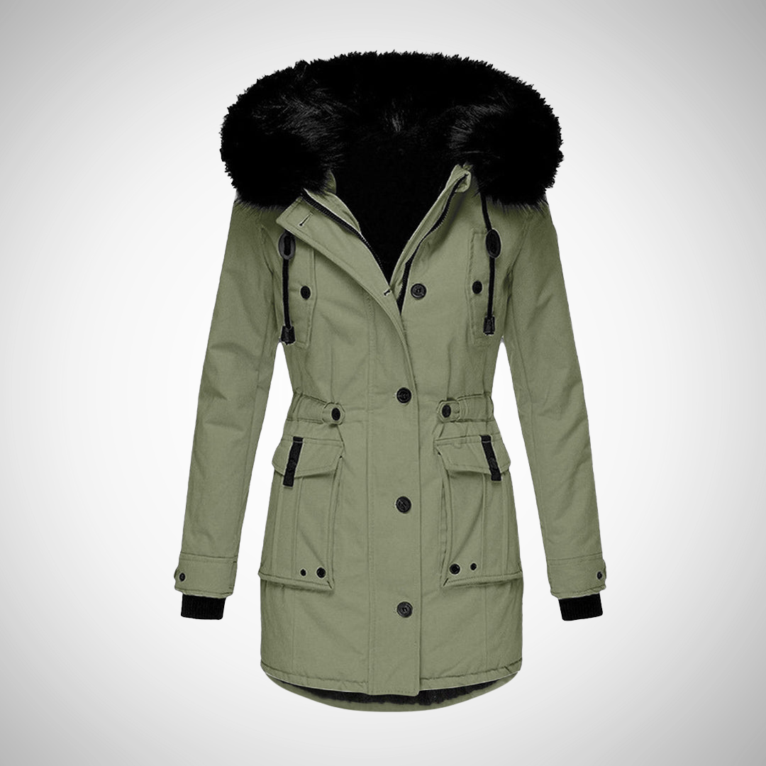 Waterproof Puffer Jacket Women with Fur Collar | Women's Winter Coat 2