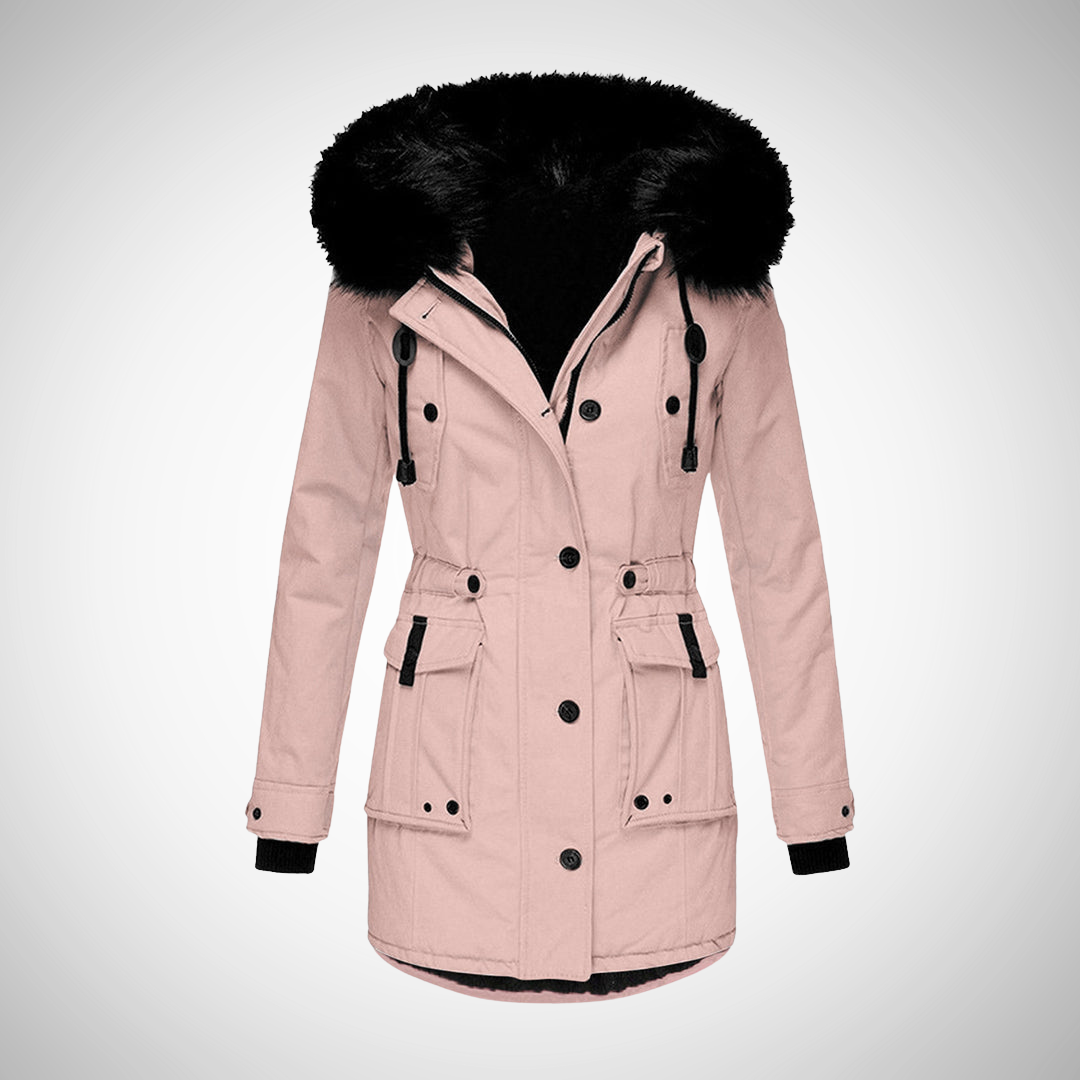 Waterproof Puffer Jacket Women with Fur Collar | Women's Winter Coat 3