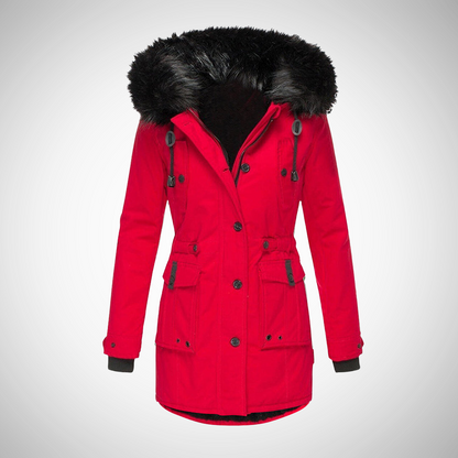 Waterproof Puffer Jacket Women with Fur Collar | Women's Winter Coat 4