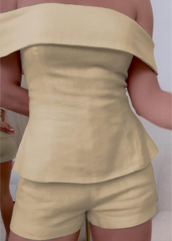 White Cotton Linen Two-Piece Suit | Women's Suit Set 6