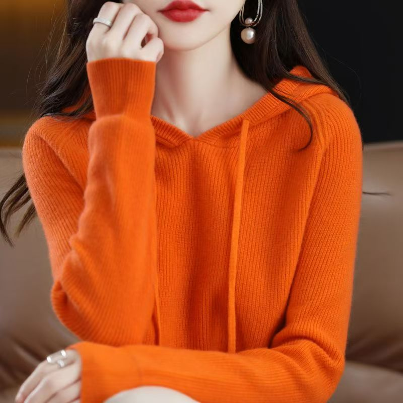 Women's Casual Knit Hoodie with Drawstring | Long Sleeve Sweatshirt 5