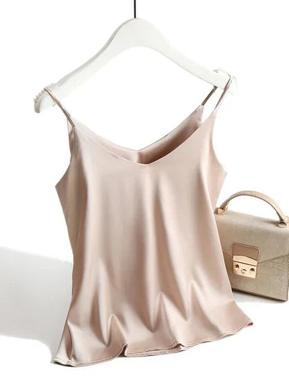 Elegant Satin Women's Top with Adjustable Straps | Minimalist Cami for Versatile Styling 5