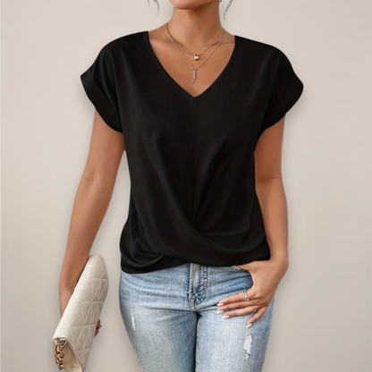 Chic Twist Front | Women's Top with V-Neck Design | Stylish Blouse for Going Out 1