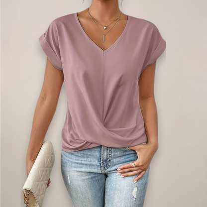 Chic Twist Front | Women's Top with V-Neck Design | Stylish Blouse for Going Out 4