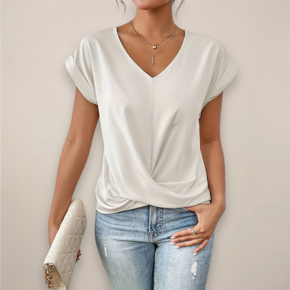 Chic Twist Front | Women's Top with V-Neck Design | Stylish Blouse for Going Out 6